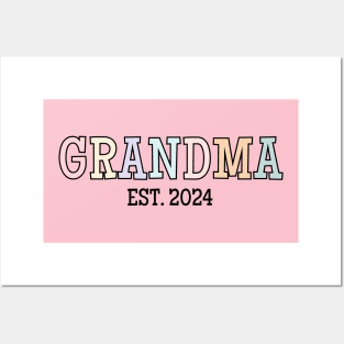 Grandma Est 2024, New Grandmother, Grandma Reveal Posters and Art